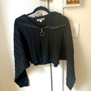 Black Cable Knit Sweater